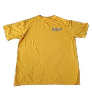 M J SOFFE Authentic U.S. NAVY Originals Gold Short‎ Sleeve T-Shirt: L